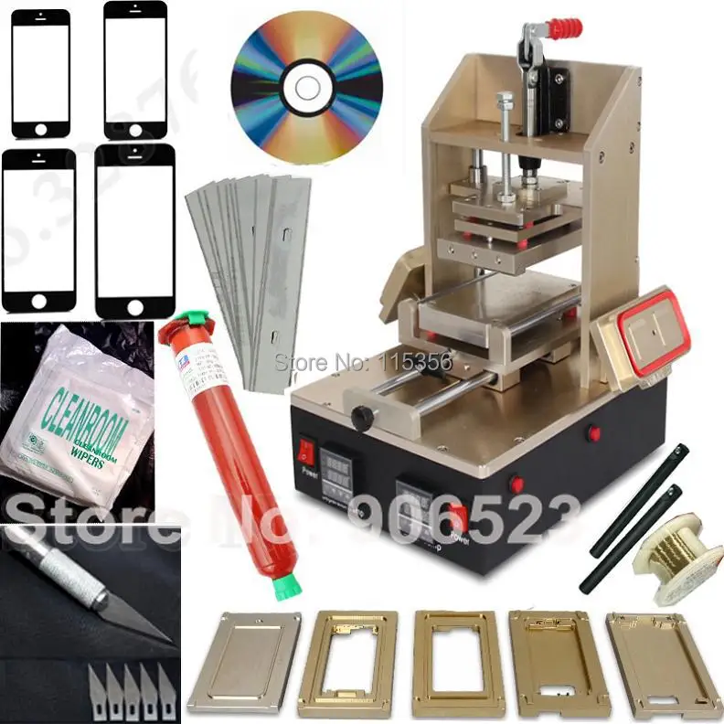 

New 5 in 1 machine for Samsung Middle Bezel Splite for iPhone Frame Laminating Vacuum LCD Separator with loca UV glue free gift