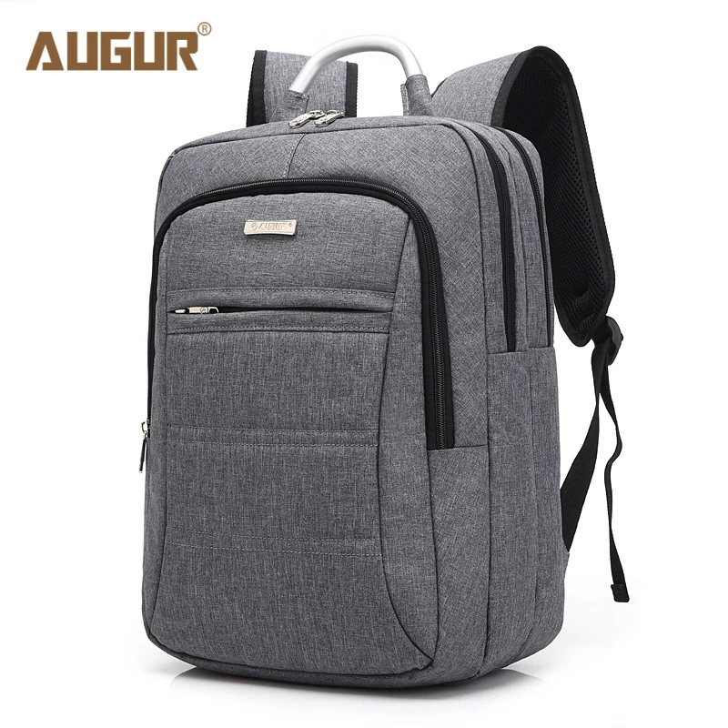 AUGUR New Preppy Style School Backpack High Quality Nylon School Bags for Teenagers Solid Zipper