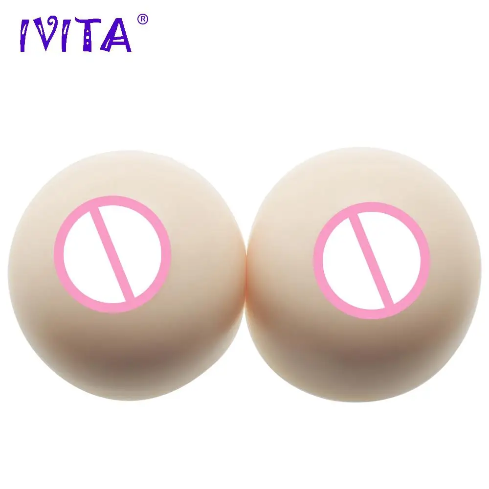 

IVITA 1800g Realistic Full Silicone Artificial Breast Forms False Boobs Enhancer For Transvestite Shemale bra Drag Queen Cosplay