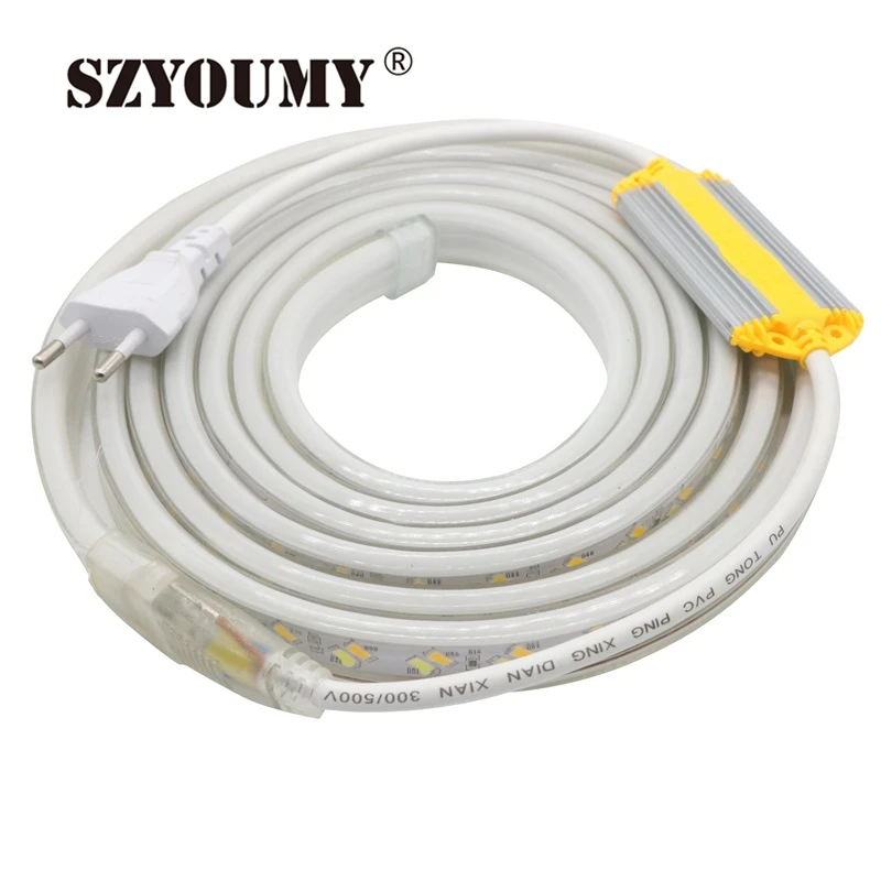 SZYOUMY Новое поступление 220 В 120 светодиодный s/М гибкий Светодиодные ленты 5730 SMD белый и теплый двойной Цвет затемнения ленты свет