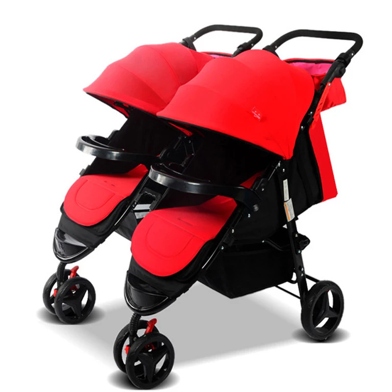 

Can be taken apart double stroller portable twins strollers can sit can be folded baby stroller for newborns