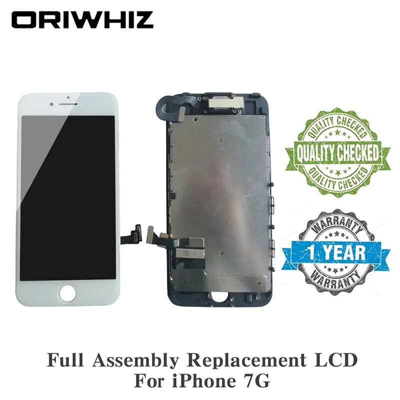 

10PCS ORIWHIZ Replacement LCD Touch For iPhone 7 Screen Digitizer Display + Front Camera +Ear Speaker Not For iPhone 5S LCD