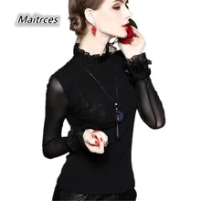 Женские элегантные сексуальные выдалбливают футболки новые модные футболки с длинными рукавами весна осень женские топы Плюс Размер TX007