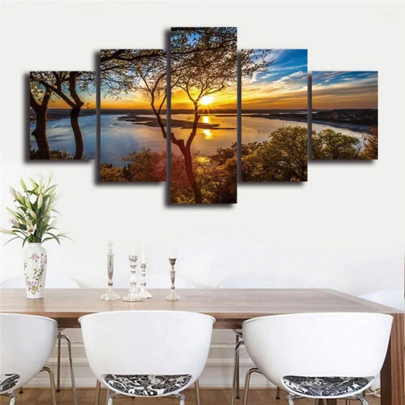 

5 Pieces Large Size Beautiful HD Modern Home Wall Decor Abstract Canvas Print Oil Painting Wall Art Picture House Decoration