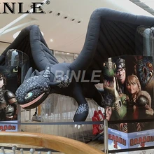 Индивидуальные 3 м 5 м 7 м черная гигантская надувная лодка Дракон Беззубик с крыльями летучей Дракон большой с животным принтом; утепленные lugia для рекламы