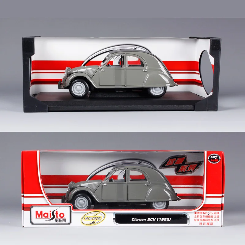 Maisto 1:18 1952 citroen 2cv серый автомобиль литья под давлением 213*81*85 мм роскошные классические модели автомобиля изысканный motorcar коллективное