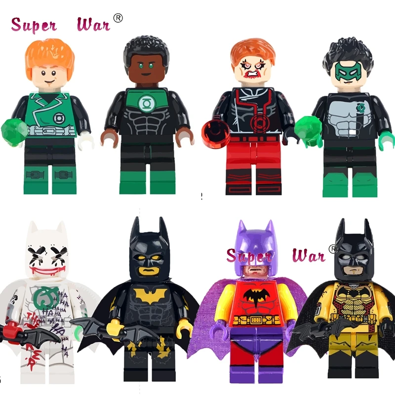 

Single super heroes Classic Batman Red Green Lantern Clark Kent Joker Exclusive building blocks models bricks toys for children