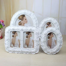 Европейский простой белый бант-бабочка декоративная смоляная фоторамка эллиптическое свадебное платье Корейская версия идиллическая рамка подарки