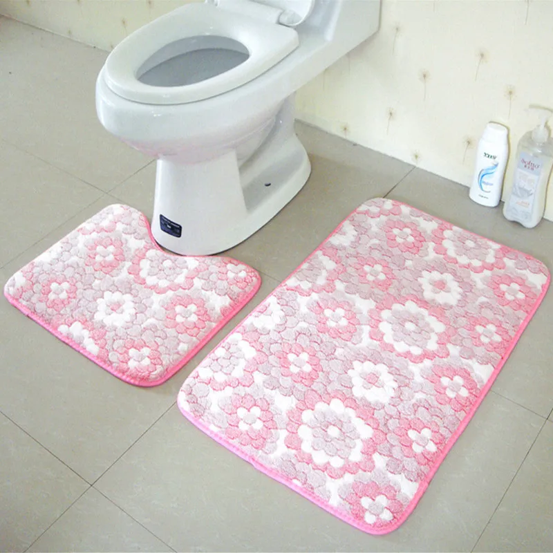 2 шт. коврики для ванной и унитаз набор нескользящий 45x50 см 50x80 см|bath mat|slip bath matnon slip