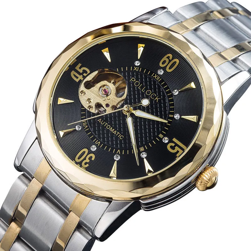 

Pollock Watch Men's Automatic Mechanical Watch Business Night Light Wristwatch Men's Watch Waterproof mechanical wristwatch
