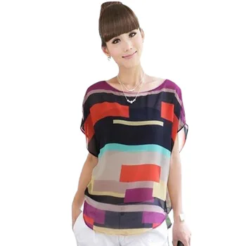 

Summer Women Clothing 2017 Fashion Women Chiffon Blusa Feminina Plus Size Causal Ladies Loose Top Plus Size camisa feminina