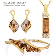 Neoglory Африканский бисер комплект ювелирных изделий Свадебный Шарм подарки JS9 G1 украшенный кристаллами от Swarovski