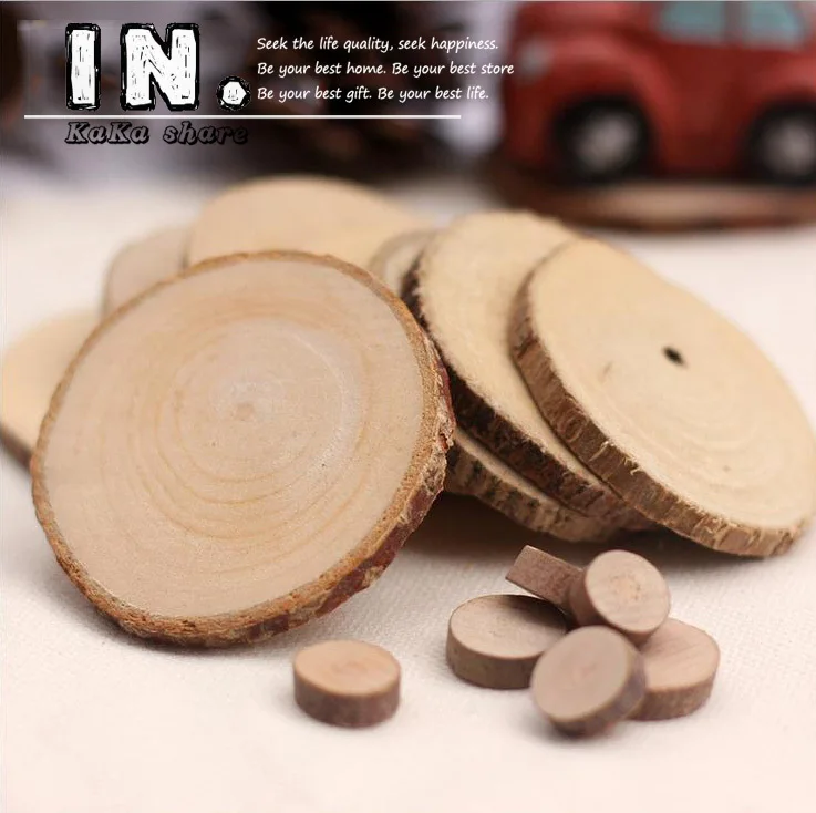 

3pcs 3-5cm wooden base craft piece Zakka home desktop micro fairy garden decoration doll house kit DIY material accessories