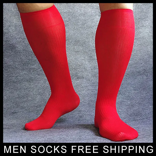 Носки красные для мужчин, одноцветные, высокое качество, нейлон, мужской шланг, сексуальные мужские s чулки, мягкая удобная коллекция, мужские брендовые носки