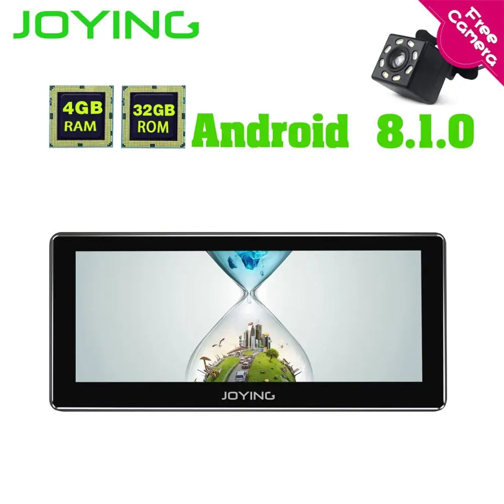 

Latest Android 8.1 Joying RAM 4G Car Radio Stereo GPS Navigation Touch Screen 1 Single Din Unit Head with Free Rear view Camera