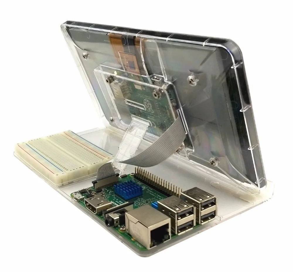 Официальный 7 дюймовый сенсорный дисплей Raspberry Pi прозрачный чехол из АБС пластика