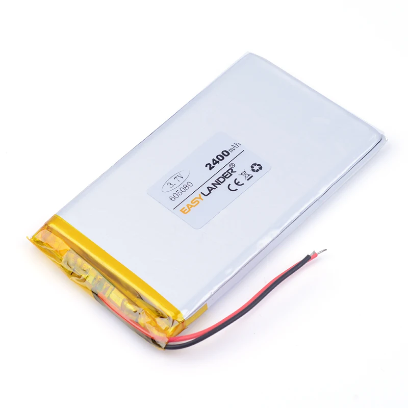 best battery brand 605080 3.7V lithium polymer batteries 2400MAH 7 inch Tablet PC A product 065080 | Электроника