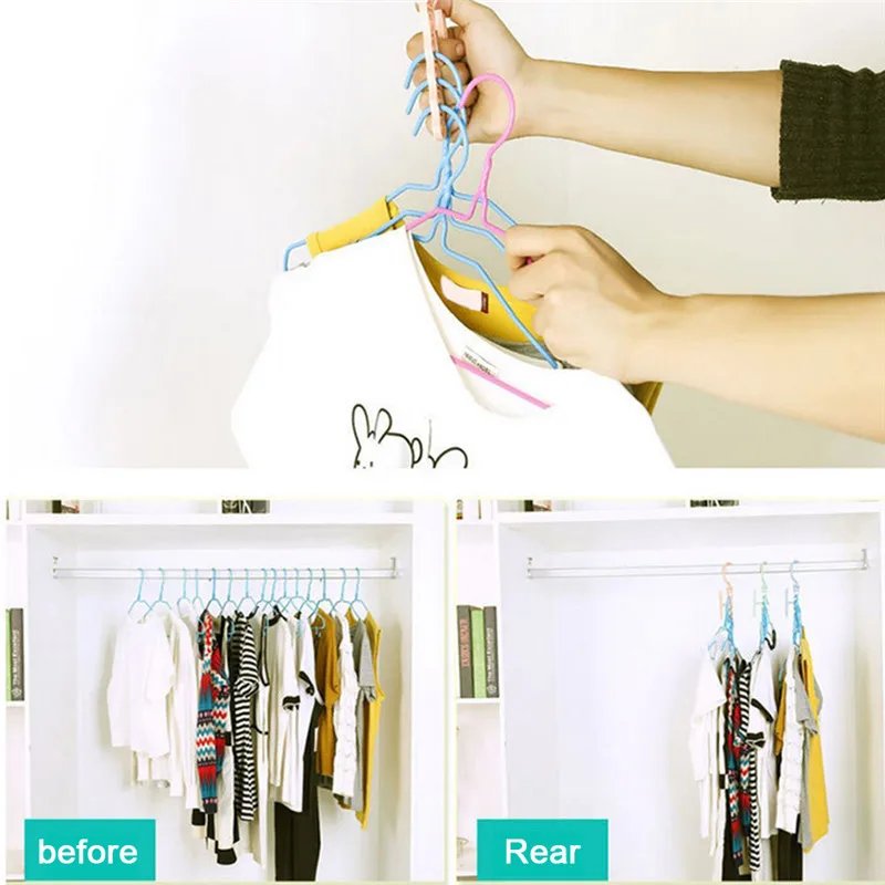 

Dropship 5-hole Coat hangers for clothes Creative rotating handle windproof hanger baby Kids wardrobe classification organizer