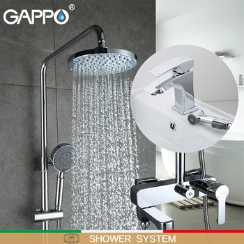 

GAPPO shower faucets set bathtub mixer faucet bath rainfall tap bathroom stainless shower bar shower system