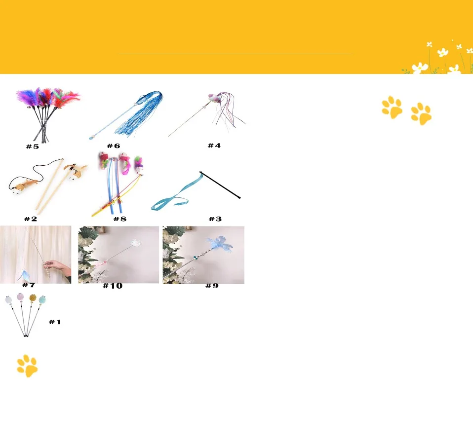 10 стиль игрушки для кошек пластиковый котенок интерактивный стержень забавный кот Удочка игра палочка перо палочка игрушечные домашние питомцы аксессуар для котов
