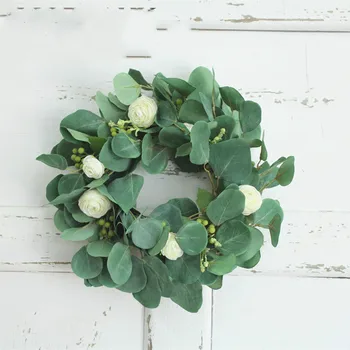 

Artificial flower wreath Eucalyptus leaves Ocean peony Combination garland Candlestick Door trim Wall decoration Home decoration