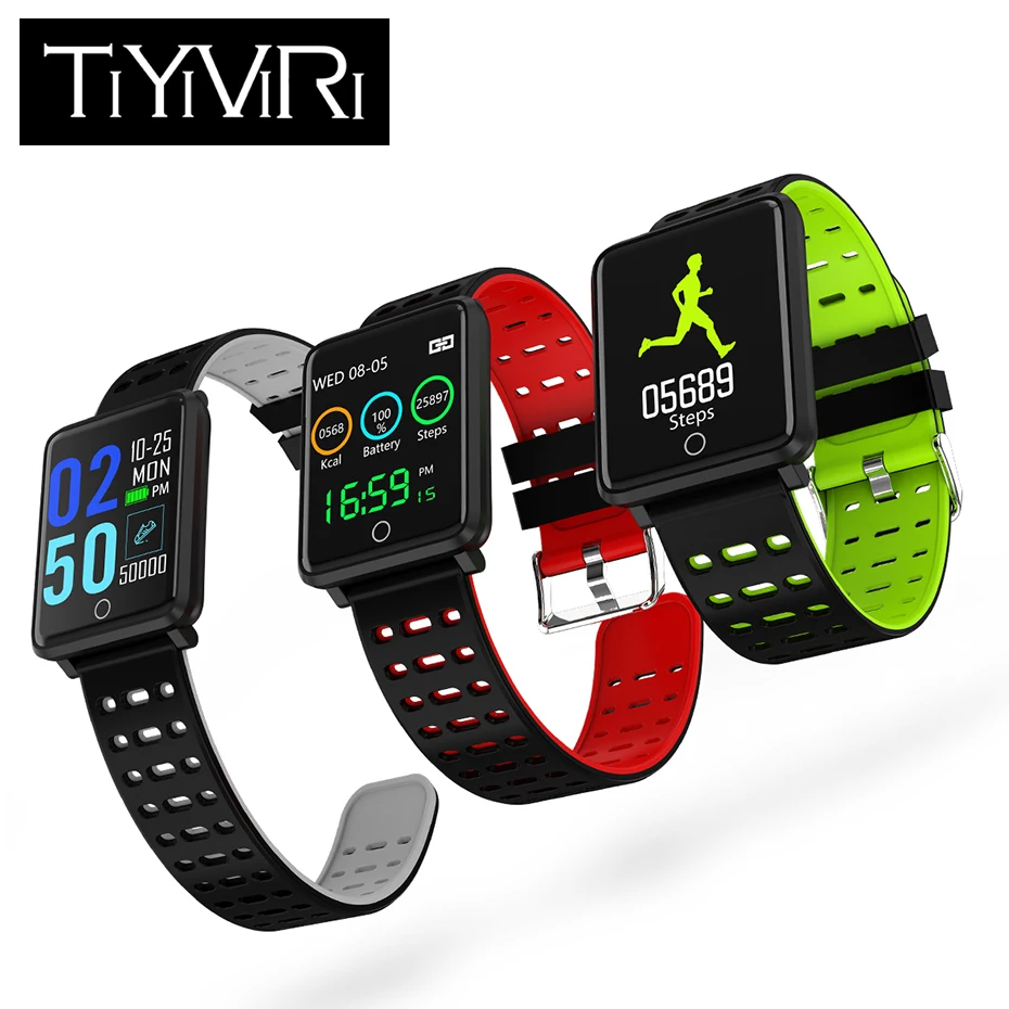 

TiYiViRi F3 Bluetooth Smart Watch Heart Rate Monitor Wristband Blood Pressure Waterproof Smart Bracelet Watch for Android IOS