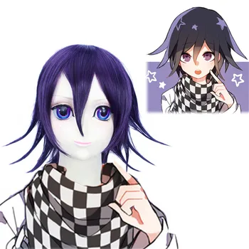 

Danganronpa V3: Killing Harmony Ouma Kokichi Cosplay Wig for Man Boys Short Straight Anime Wig Christmas Party Gift Blue Black