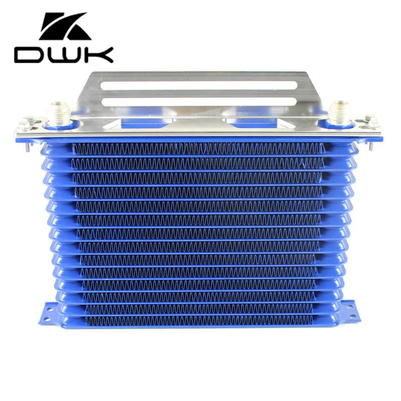 DWK Universal 15 Row AN10 15Rows Engine Oil Cooler +Universal Oil Cooler Bracket OA T15BL Sin