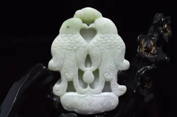 

Koraba Fine Jewelry Chinese New Natural Old White Jade - Hand Carving - Animal- Amulet Pendant Free Shipping