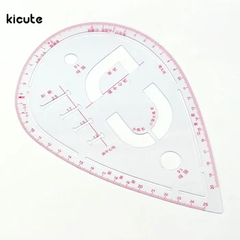 

Multifunction Plastic Sleeve Button Cutting Ruler Clothing Sample Pockets Collar Drawing Sewing Tailor Ruler Curve Put Yardstick