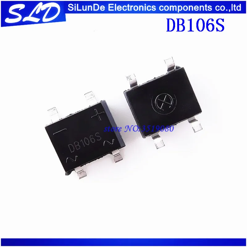 

10pcs/lot DB106S SOP4 DB106 Bridge rectifier 1A 800V new and original