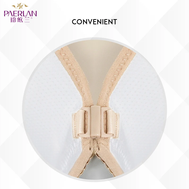 Goede PAERLAN Voorsluiting Draad vrijstaande katoen Push Up bh lente Naadloze kleine borsten samen Aangepast witte beha bandjes