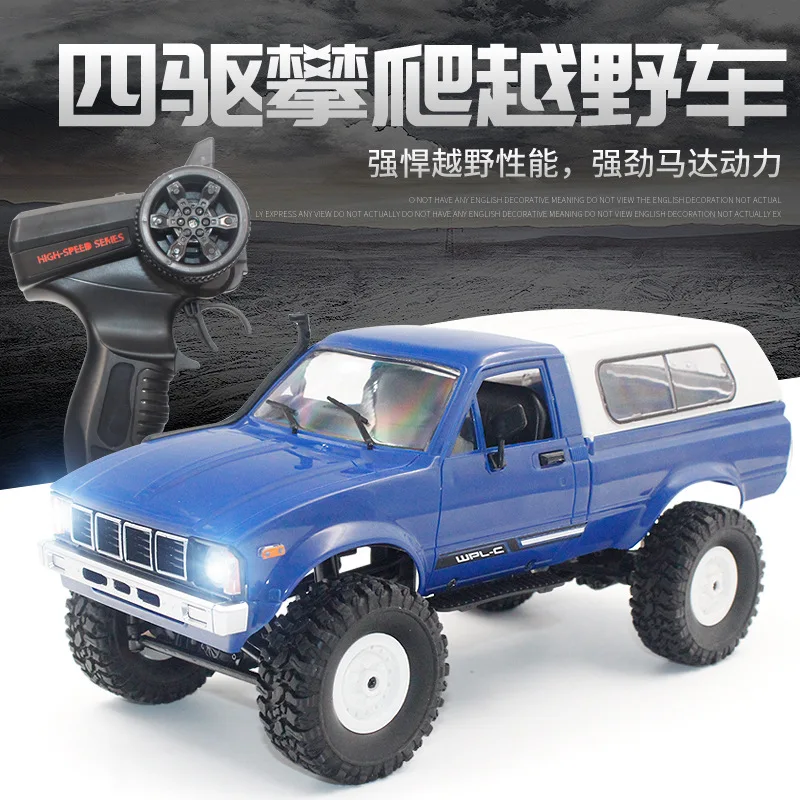 

1:16 RC Dirt Bike 4WD Radio 2.4G Crawler Off-Road Army Truck Led Light Four-wheel Drive RC Buggy Electric Car Grandson Gift