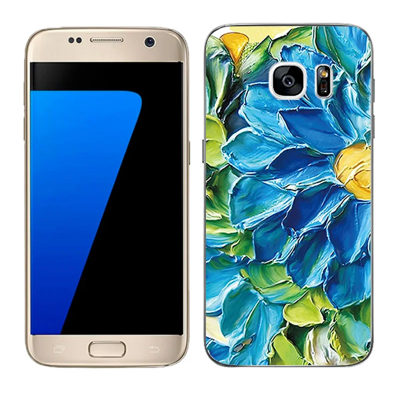 Прозрачный мягкий силиконовый чехол для телефона для Galaxy S7 чехлы для телефонов задняя матовая крышка для samsung G930 G9308 покрытым масляной краской Coque