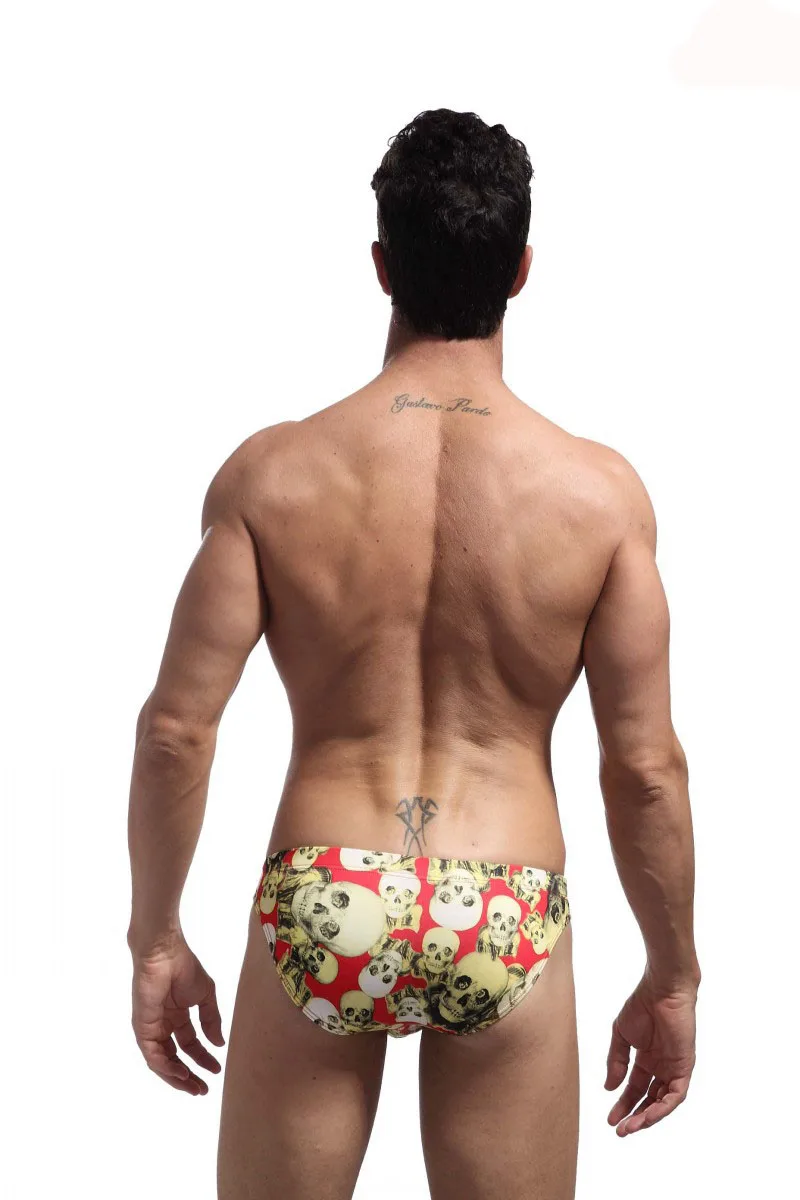 KWAN. Z купальники мужские короткие Брендовые мужские пляжные шорты с принтом скелета треугольные плавки шорты для пляжа maillot de bain