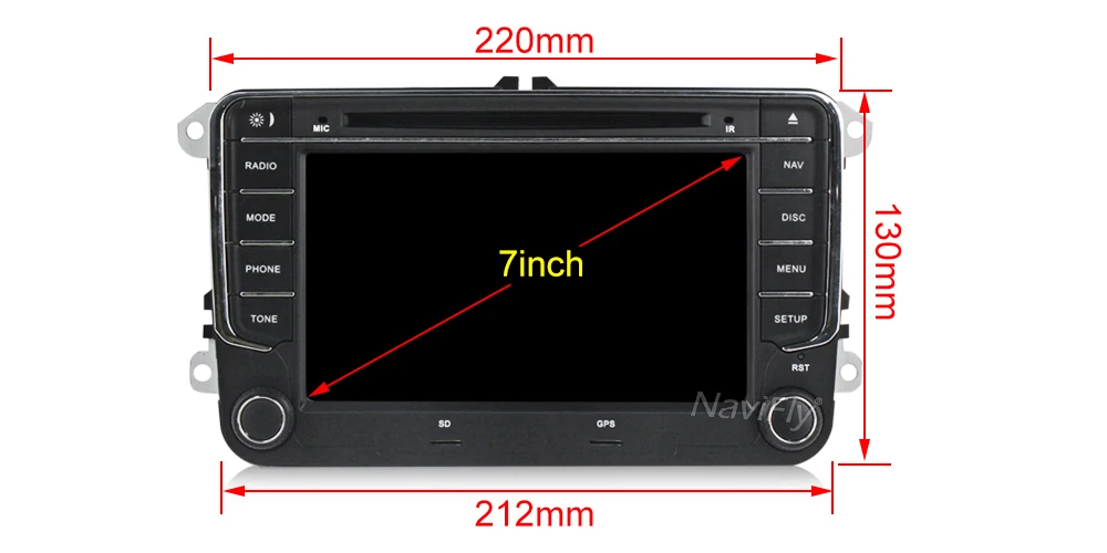 2din Android 8,1 2+ 16G Автомобильный dvd-плеер для Volkswagen VW golf passat b6 B7 Touran polo Tiguan seat skoda octavia gps AM RDS