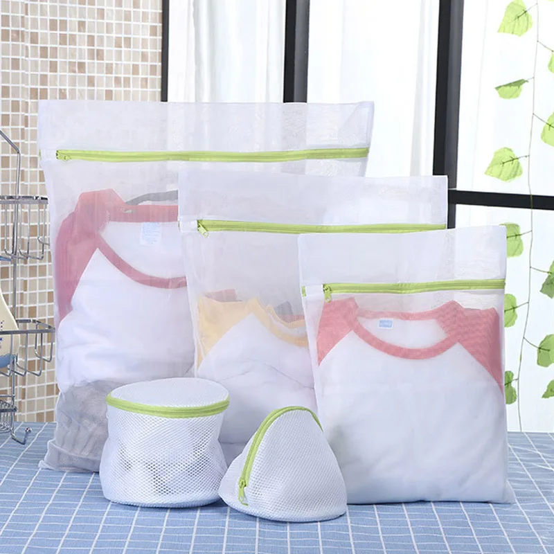 

6 Pcs Mesh Laundry Bags Thickening Lingerie Storage Bag Washing Machine Bra Pack Wash Bag Set Underwear Organizer Washing Bag