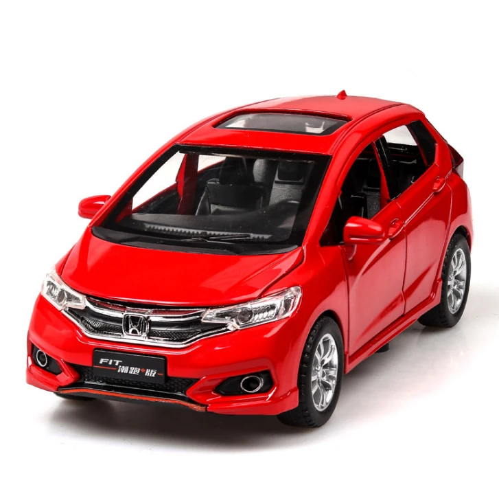 1:32 игрушечный автомобиль Honda Fit Металлический Игрушечный Автомобиль из сплава