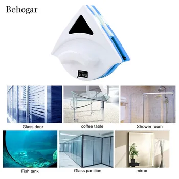 

Behogar Thickness 3-10mm Double Side Magnetic Window Cleaner Glass Surface Cleaning Brush Wiper Tools for Single Glazed Windows