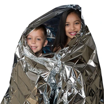 

210*130CM Water Proof Emergency Survival Rescue Blanket Foil Thermal Space First Aid Sliver Rescue Curtain Outdoor