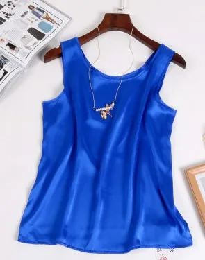 

Heavy weight satin round collar large size of the bottom of the waist of silk waist silk waist silk vest