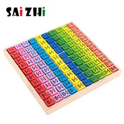 Saizhi Обучающие деревянные игрушки для детские игрушки 99 таблица умножения Математика арифметические учебные пособия детей SZ3b01