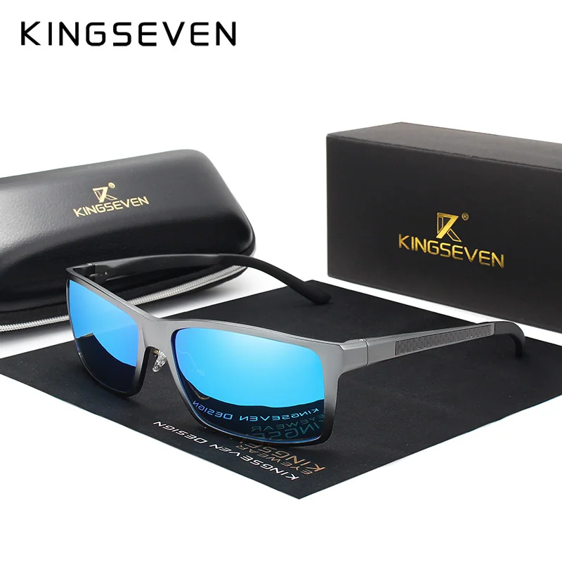 Мужские солнцезащитные очки KINGSEVEN брендовые дизайнерские из алюминиево