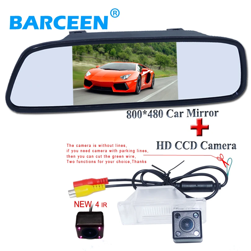 5 &quotHD светодиодный 800*480 монитор зеркала заднего вида + CCD камера для Nissan QASHQAI X