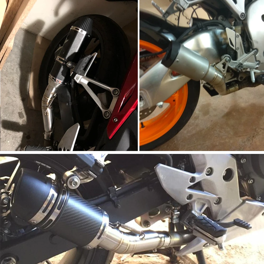 Выхлопная средняя труба ZSDTRP для мотоцикла 61 мм HONDA CBR1000RR 2008 2016 слипоны CBR300 CB400 CBR500