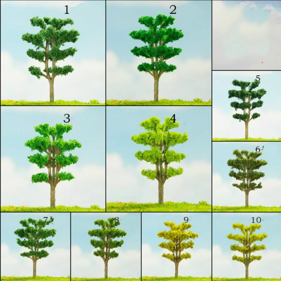 200 шт./лот 5,3 см архитектурная модель зеленое дерево для Хо макета поезда модель сцены