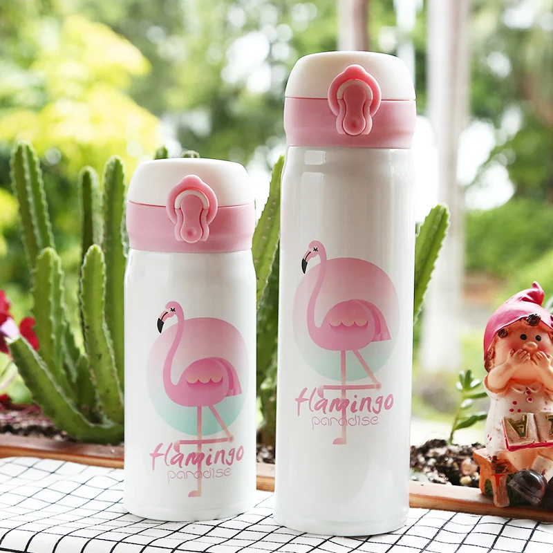 Baby Feeding Cup Girls Drinking Bottle Portable Flamingo Hot water bottle Leak proof Stainless Steel Vacuum bottle gift for kids Baby Feeding Cup Girls Drinking Bottle Portable Flamingo Hot water bottle Leak proof Stainless Steel Vacuum bottle gift for kids