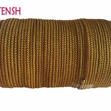 3 мм Goldenrod цветной Быстрый атласный шнур оплетенный нейлоновый шнур+ DIY ювелирные аксессуары Макраме Веревка браслет Бисероплетение шнуры