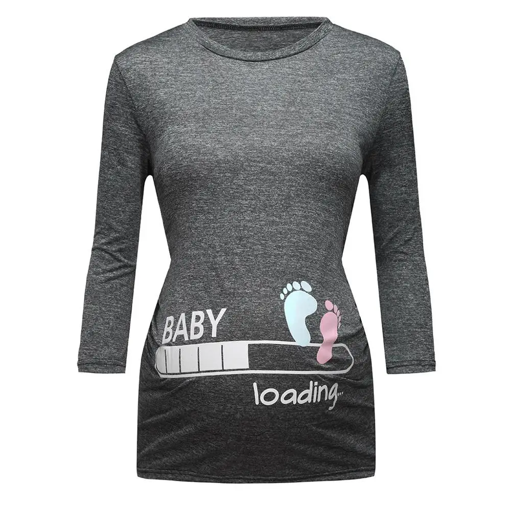 Женская рубашка для беременных с короткими рукавами и героями мультфильмов, модное тонкое платье для беременных, летняя рубашка для беременных, женская одежда