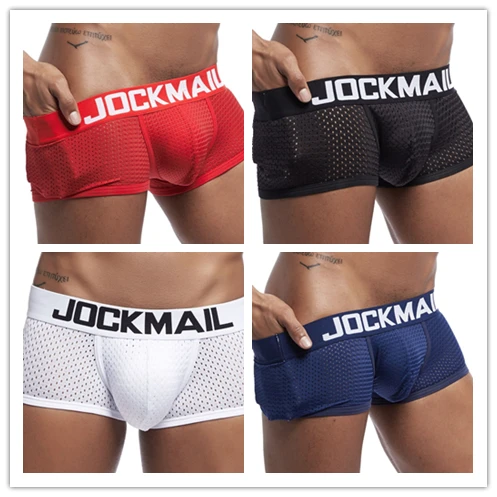 Трусы боксеры JOCKMAIL мужские пикантное нижнее белье дышащие трусы с U образной